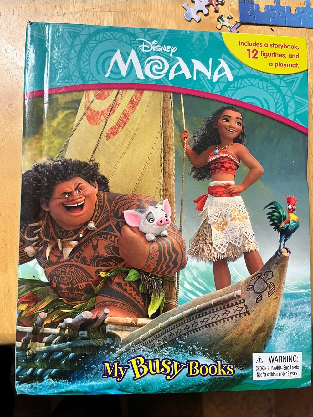 Disney Moana Activity Book with Colorful Teal Cover
